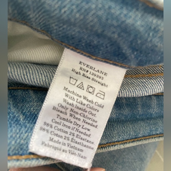 Everlane high rise straight jeans - Picture 3 of 7
